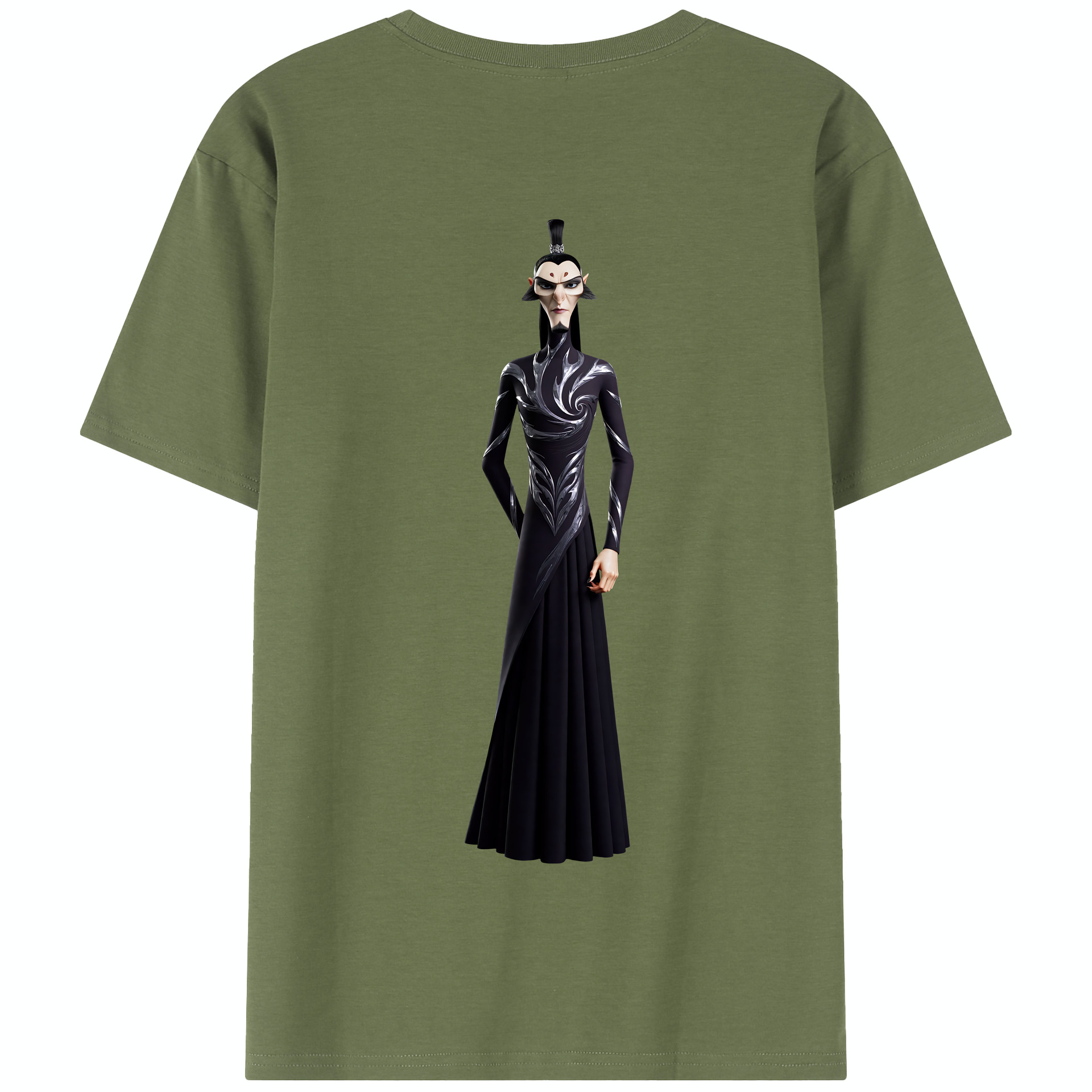（画像用） Ne Zha 2 ナタ 魔童の大暴れ 綿100％半袖Tシャツ（背面プリント）